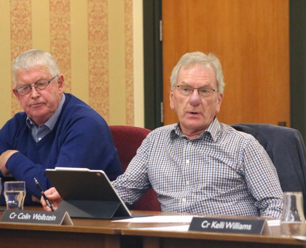 Councillors Bill Kingan (left) and Colin Wollstein voted against leasing part of Awamoa Park to...