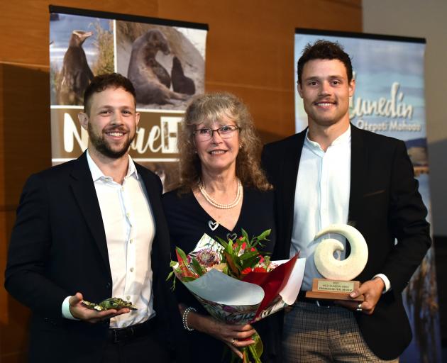 The family of the late Prof Phil Bishop, Wild Dunedin’s Wild Hero for 2021, wife Debbie Bishop...
