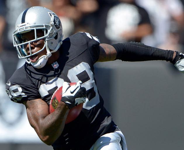 Phillip Adams (28) while playing for the Oakland Raiders in 2013. Photo: Kirby Lee-USA TODAY Sports via Reuters