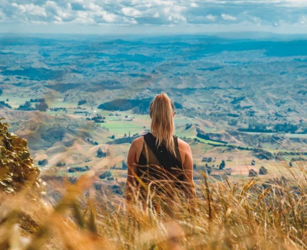 The view from the lookout on the Rangiwahia Track makes the walk worth it.