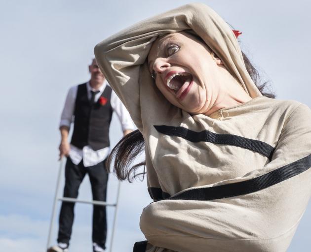 Rollicking Entertainment founder and performer Lizzie Tollemache and performer Paul Klaass...