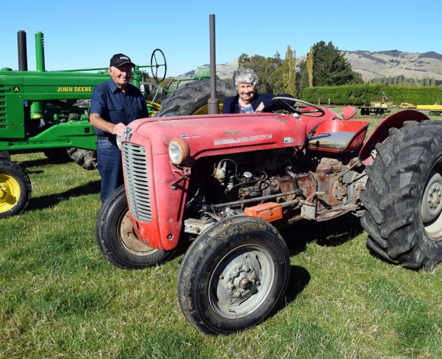 John and Neroli Stalker, of Lincoln, inspect a Massey Ferguson 35 tractor ahead of the clearing...