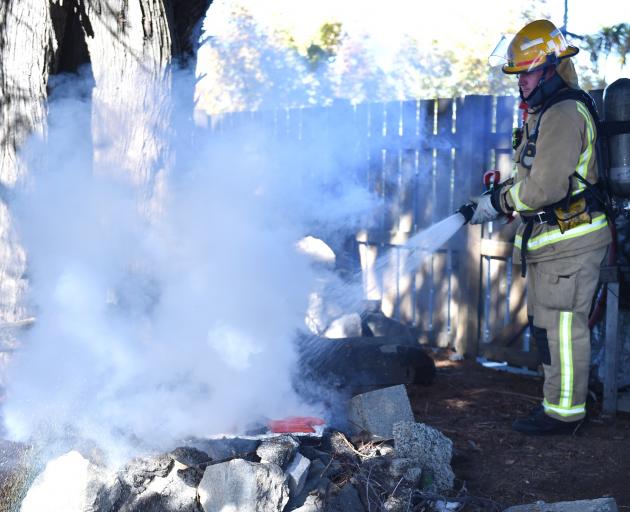 Fire and Emergency New Zealand Qualified Firefighter Tim Dickey, of Dunedin City Fire Station,...