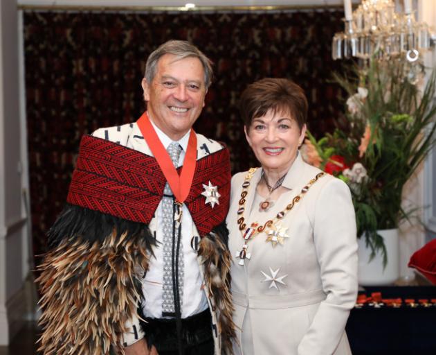 Sir Ian Taylor with Governor-General Dame Patsy Reddy. Photo: Government House 
