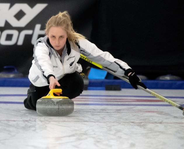 Anton Hood (below) and Courtney Smith compete for New Zealand at the 2019 Winter Games in Naseby....