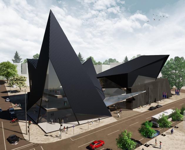 An artist’s impression of a proposed national sports museum in Christchurch. IMAGE: SUPPLIED