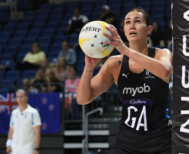 Ameliaranne Ekenasio during the recent Constellation Cup series for the Silver Ferns. Photo:...