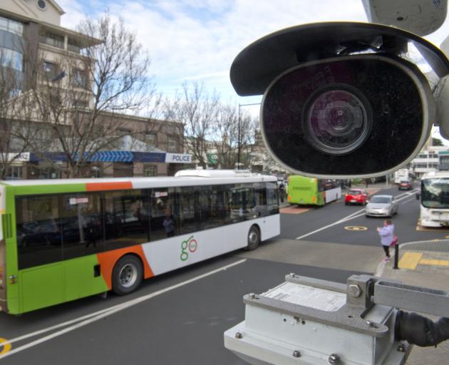 CCTV cameras at Dunedin’s bus hub are finally working. PHOTO: GERARD O’BRIEN
