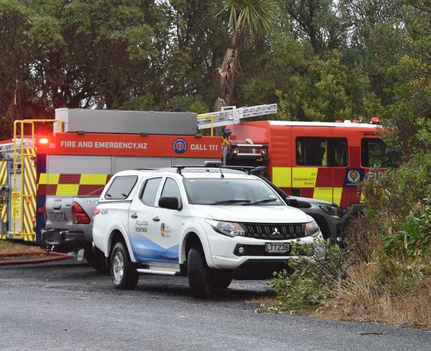 FENZ and the ORC at a fire on Centre Rd. Photo: Gregor Richardson