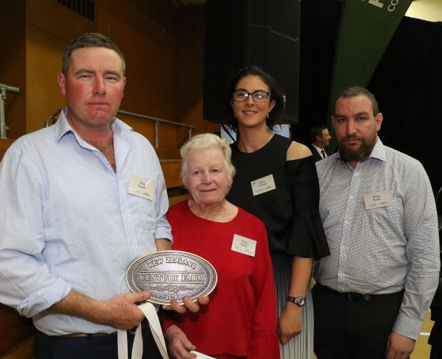 The Dillon / Smith family, of Otama, (from left) Allan Smith, Ellen Smith (nee Dillon), Jamie O...