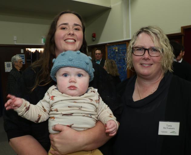 Taylor McNamara (left), of Lawrence, and her mum Tania McNamara with Taylor’s son Robert Morris ...