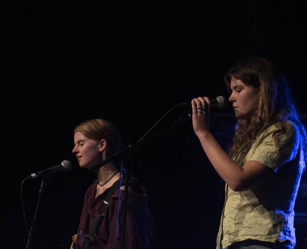 Heidi Slade (left) and Anna Clinch perform at the regional heats. Photo: Supplied