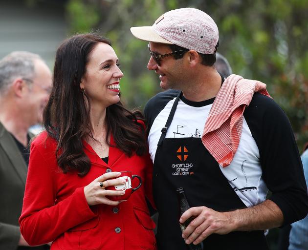 Jacinda Ardern and Clarke Gayford in Auckland just after the 2017 general election. Photo: Getty
