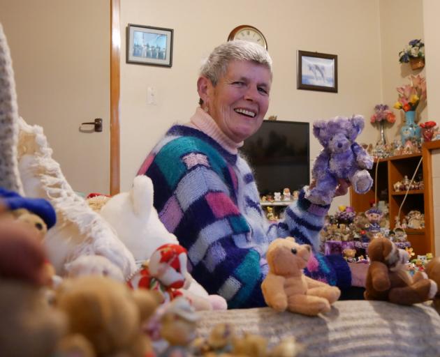 Sandra van Hafften has collected 575 bears, most of them from the Salvation Army’s North End...