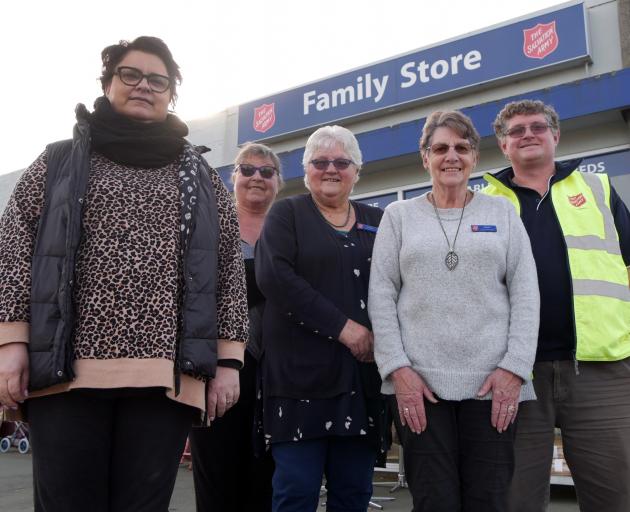 The Salvation Army’s North End Family Store volunteers (from left) Leah McIntosh, Lesley Morahan,...