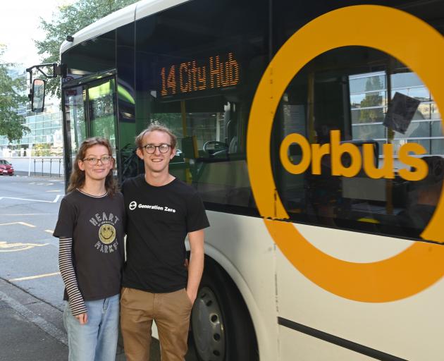 Generation Zero members Eva Templeton (19) and Adam Currie (21) want all bus fares reduced to $1....