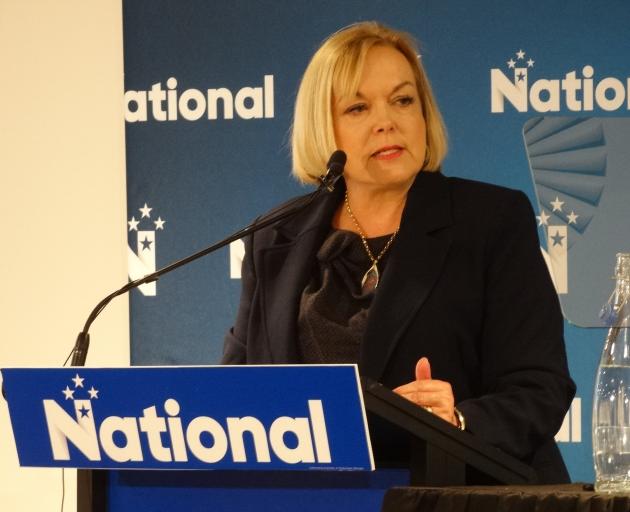 National Party leader Judith Collins delivers her speech at the party's regional conference...