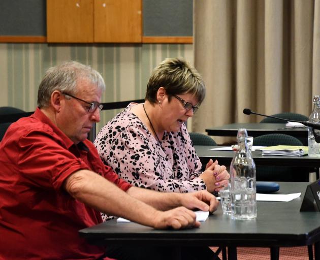 Neighbours of Winton’s AB Lime, Stephen Bruce Johnston and his partner Tracey Cavanagh speak at a...