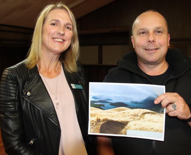 Ardlussa Community Board member Hilary Kelso and Riversdale mountainbiker Daniel Butler are very...