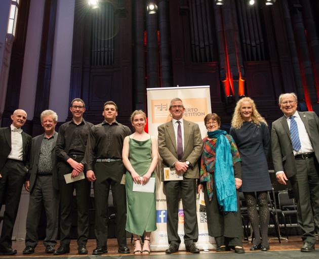 Fabulous night . . . Performers, judges and organisers of the Dunedin Concerto Competition gather...