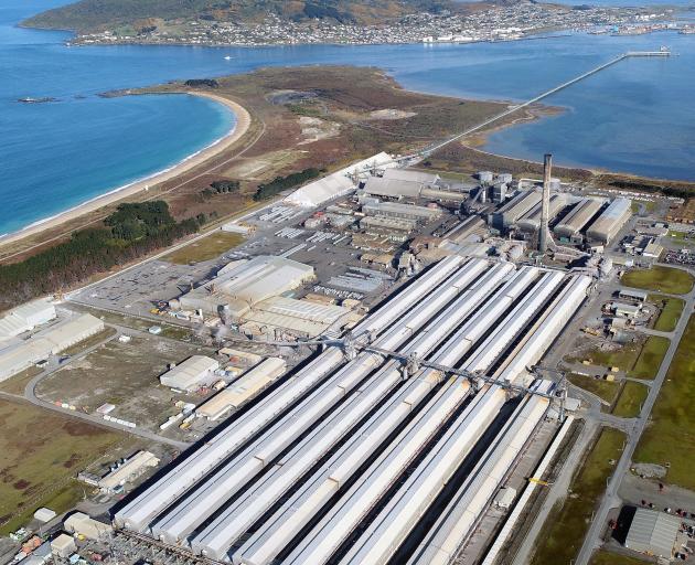 The Tiwai Point aluminium smelter. PHOTO: STEPHEN JAQUIERY