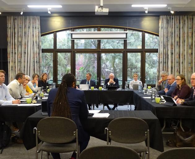 Lawyer James Gardner-Hopkins, speaking on behalf of several Cardrona residents, makes a...