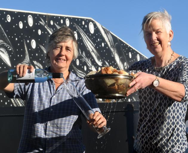 Jenny McDonald (left) and Sue Stockwell are distilling gin from waste bread destined for the...