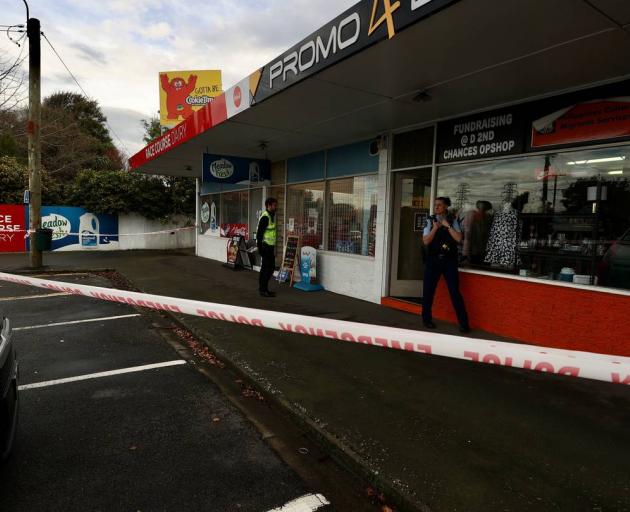 Police responded to reports of a robbery at a dairy in Sockburn. Photo: George Heard