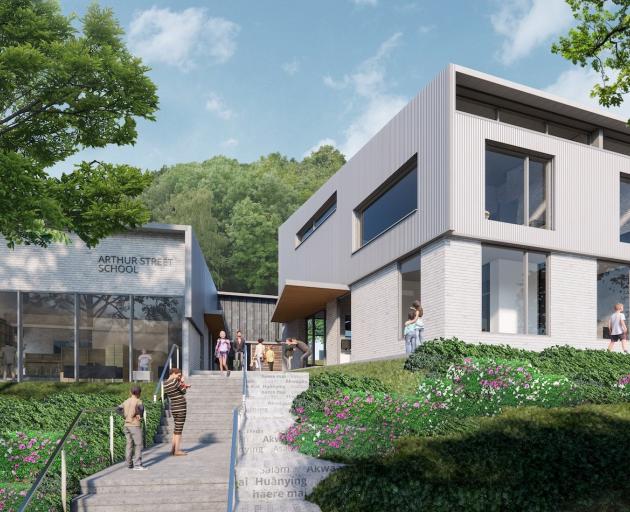 An artist’s impression of the new Arthur Street School, construction of which is expected to...