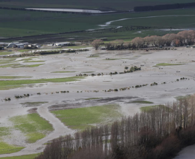 Flood affected areas around Ashburton. Photo: Pool / Stuff / Chris Skelton