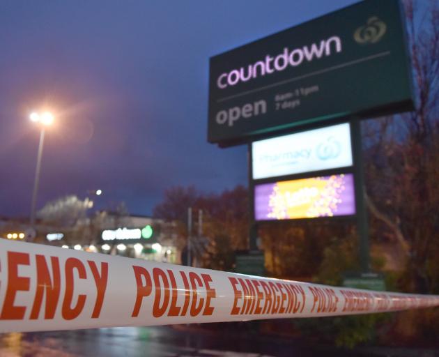 Countdown Dunedin Central was closed for several days following the stabbing incident. Photo:...