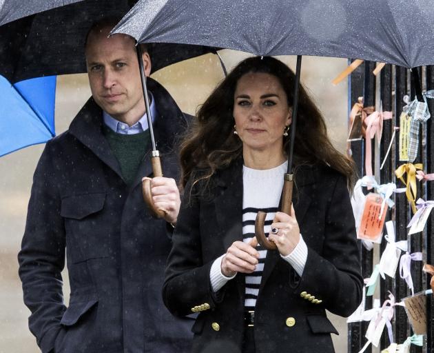 The Duchess Of Cambridge rocks the Breton look during a recent visit to St Andrews University....