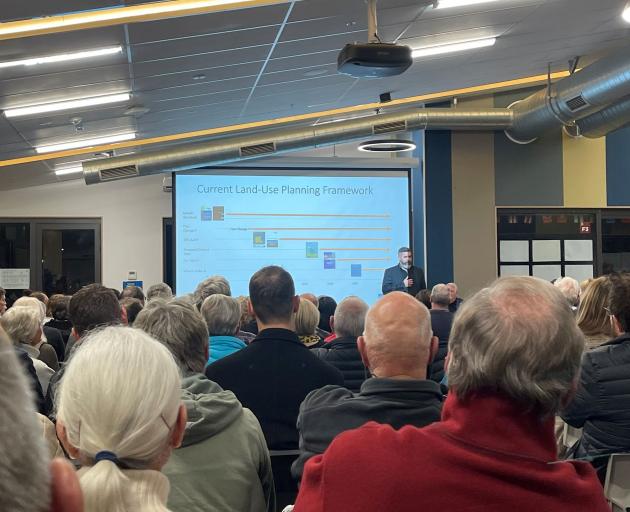 A meeting over the proposed Lincoln South development. Photo: Supplied