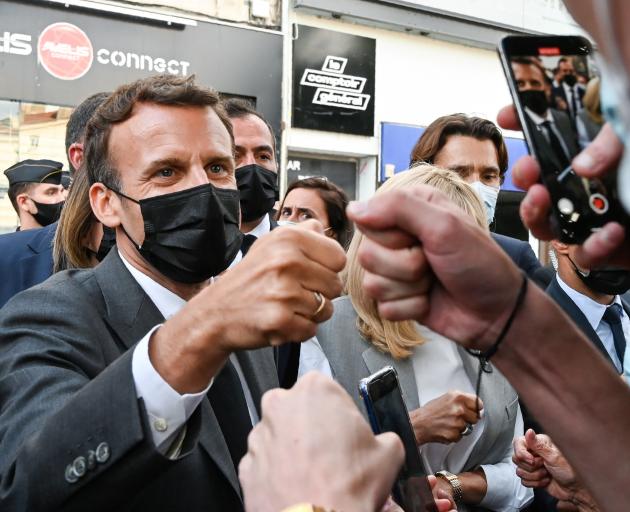 French President Emmanuel Macron was on a trip to Valence when attacked earlier this week. Photo:...