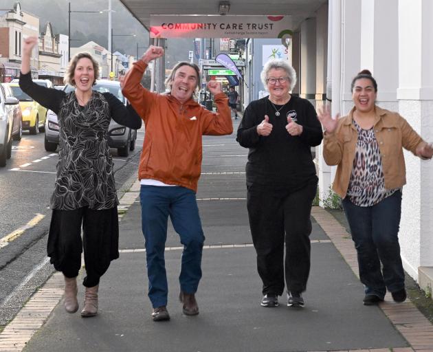 South Dunedin Community Network representatives (from left) Robyn McLean, Steve King, Eleanor...