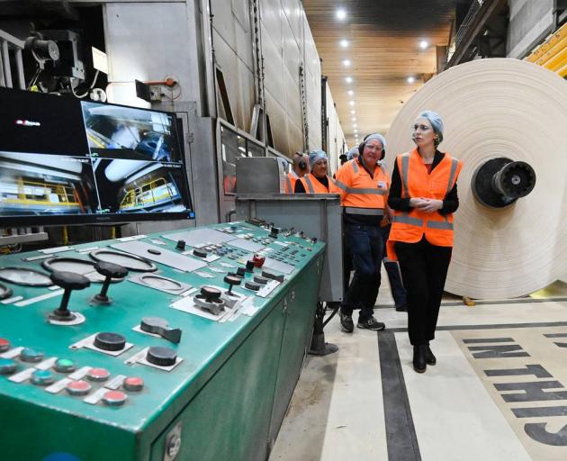 Prime Minister Jacinda Ardern visited the Whakatāne Mill on the campaign trail in September last year. Photo: NZ Herald
