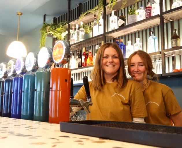 Whakatipu Brewing general manager Joy Kavanaugh, left, and duty manager Alice Lockhart.