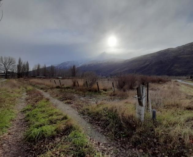 Graham Wilkinson's land at Gibbston where he has plans for up to seven houses and a commercial operation.