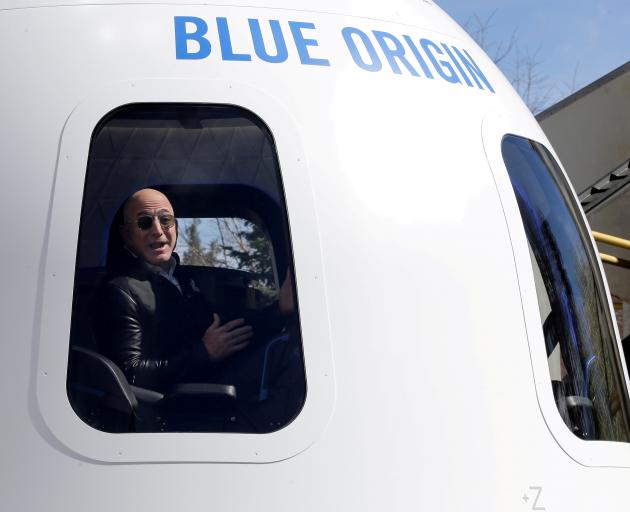 The world's richest man, Jeff Bezos, will fly from a desert site it Texas on an 11-minute trip to...