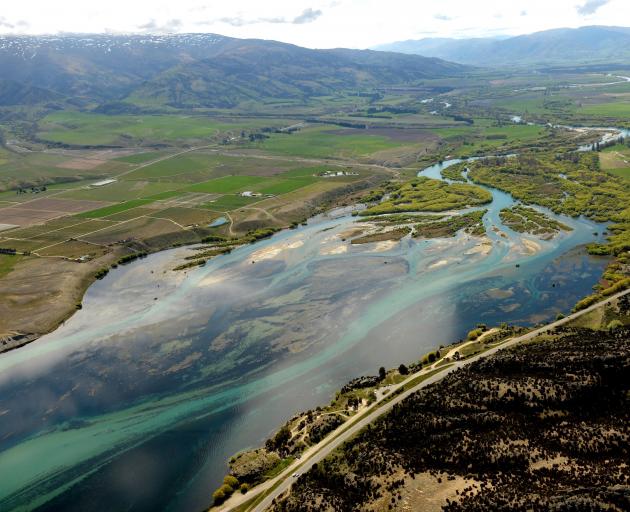 The Clutha River at the head of Lake Dunstan near Bendigo clearly illustrates how it is reverting...