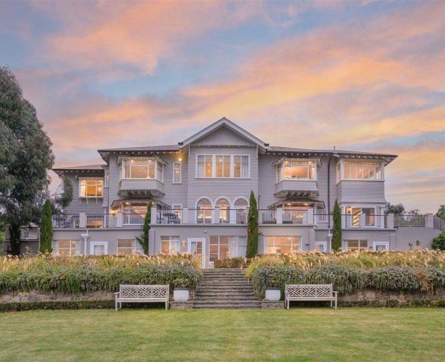 Hackthorne Gardens has gone on sale in Christchurch with sweeping views, 11 bedrooms and bathrooms and a 'colourful' history. Photo / Supplied Hackthorne Gardens has gone on sale in Christchurch with sweeping views, 11 bedrooms and bathrooms and a 'colourful' history. Photo / Supplied