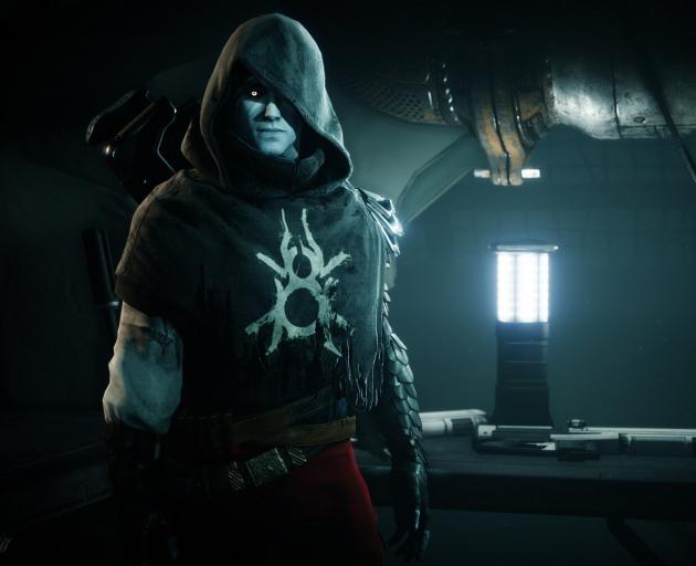 Crow in a scene from video game Destiny 2.