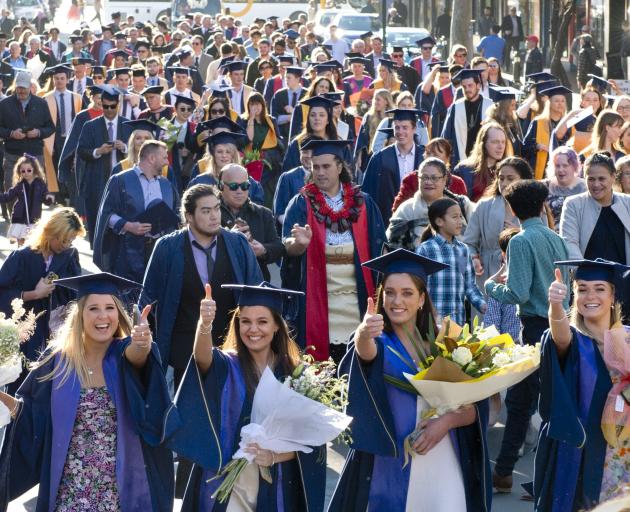 Otago Polytechnic bachelor of nursing graduands (from left) Millie MacGibbon, Sophie Hooker,...