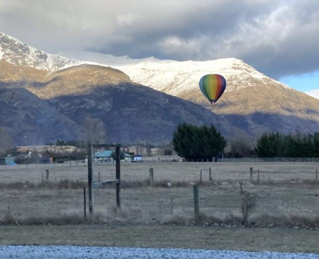 The balloon shortly before it crashed last Friday. Photo: Supplied