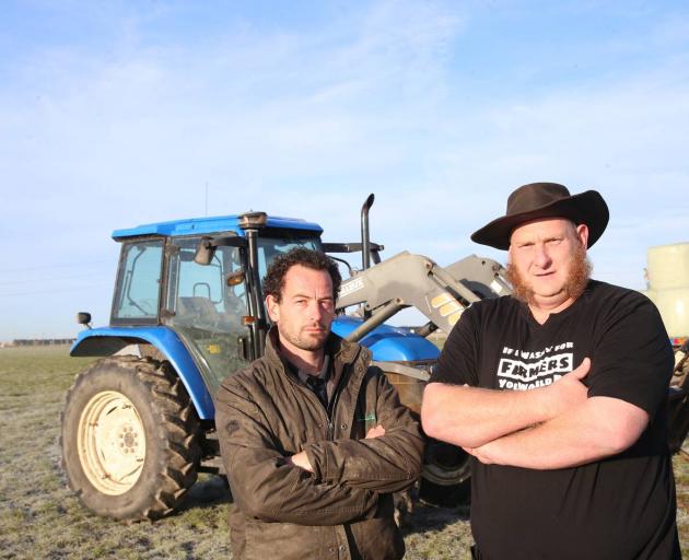 Mid Canterbury's Howl Up protest organisers Jodan Townshend (left) and Robbie Shefford believe...