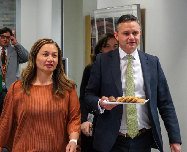 Green Party co-leaders Marama Davidson and James Shaw are co-operation agreement ministers. Photo...