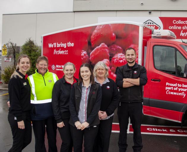 New World Rangiora online team - Nadia Ollis, Lyn Marks, Amy Lovell, Lauren Brown, Tracey...