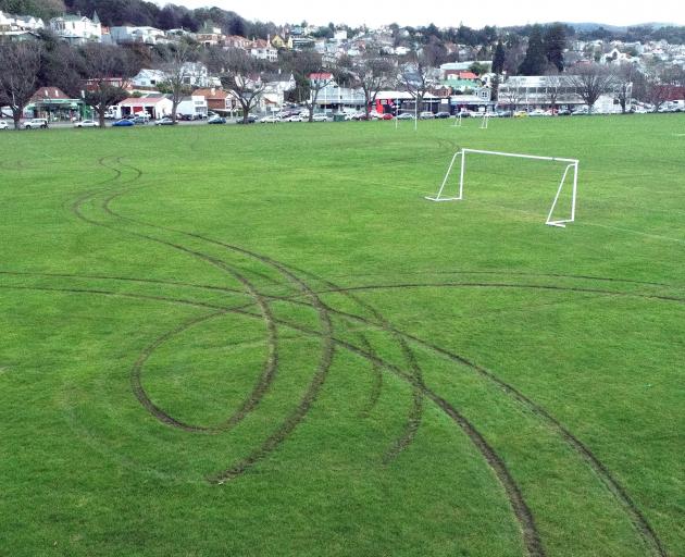 Police have been contacted by the Dunedin City Council after a vehicle was driven on to the Oval...