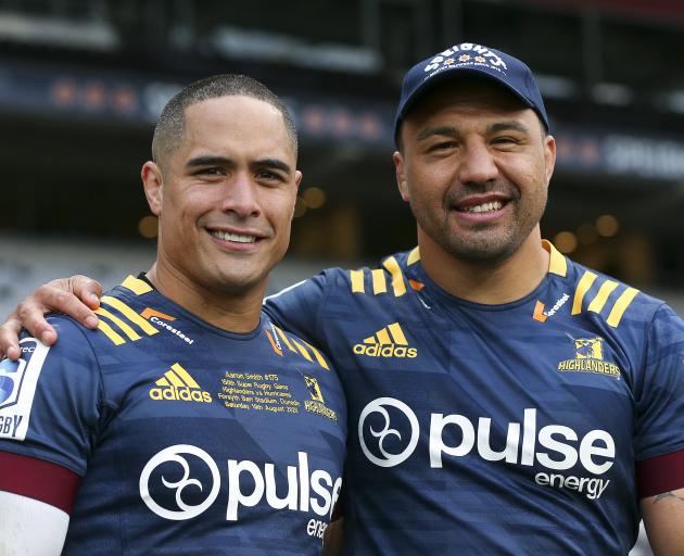 Highlanders co-captains Aaron Smith and Ash Dixon. Photo: Getty Images