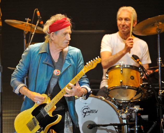 Watts performing with Keith Richards. Photo: Reuters 